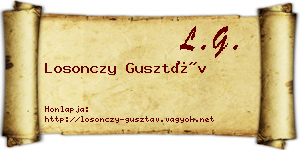 Losonczy Gusztáv névjegykártya