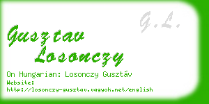 gusztav losonczy business card