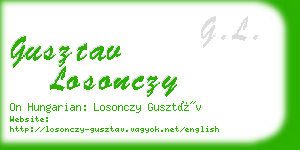 gusztav losonczy business card